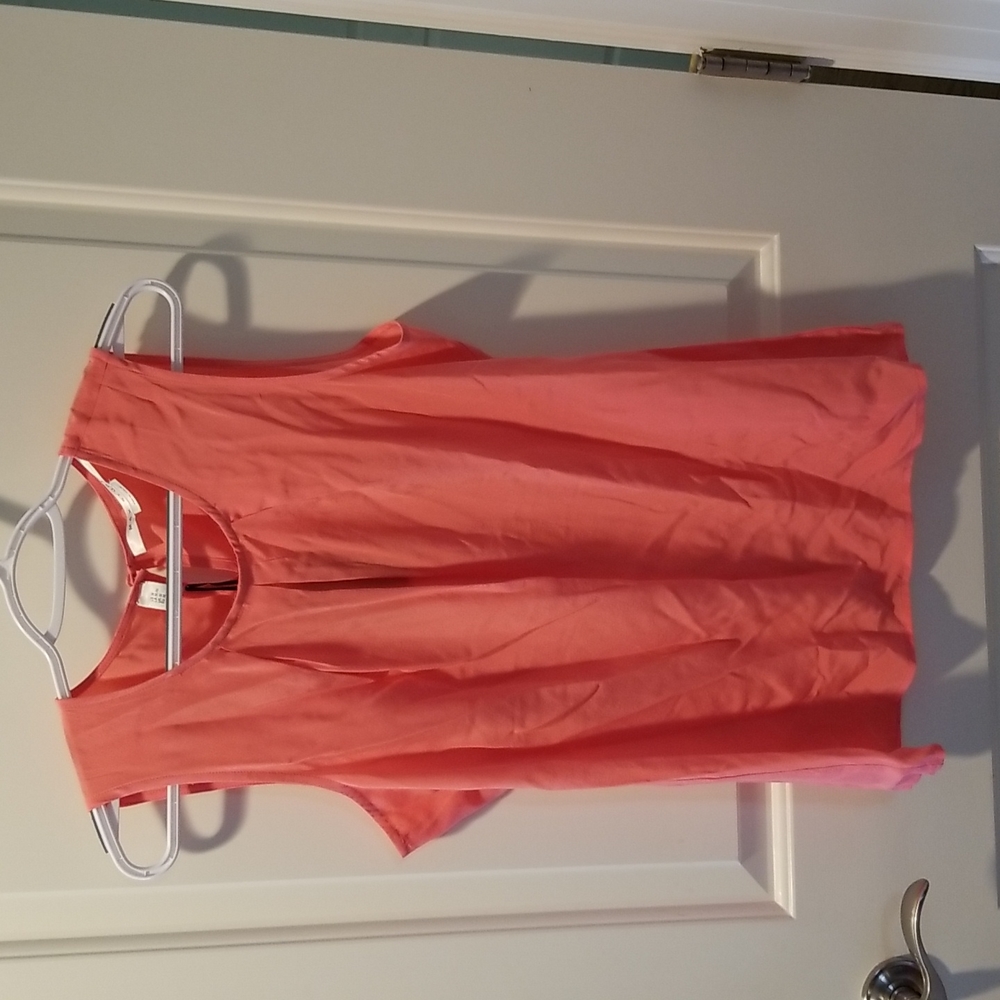 NWT size M Max Studio 100% silk pink tank